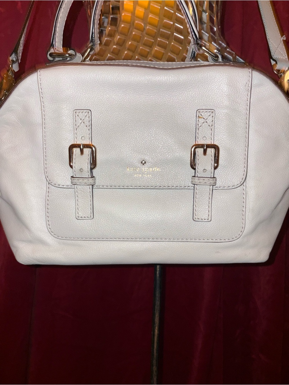 kate spade Ivory Leather Satchel with Gold Hardware - Picture 2 of 6